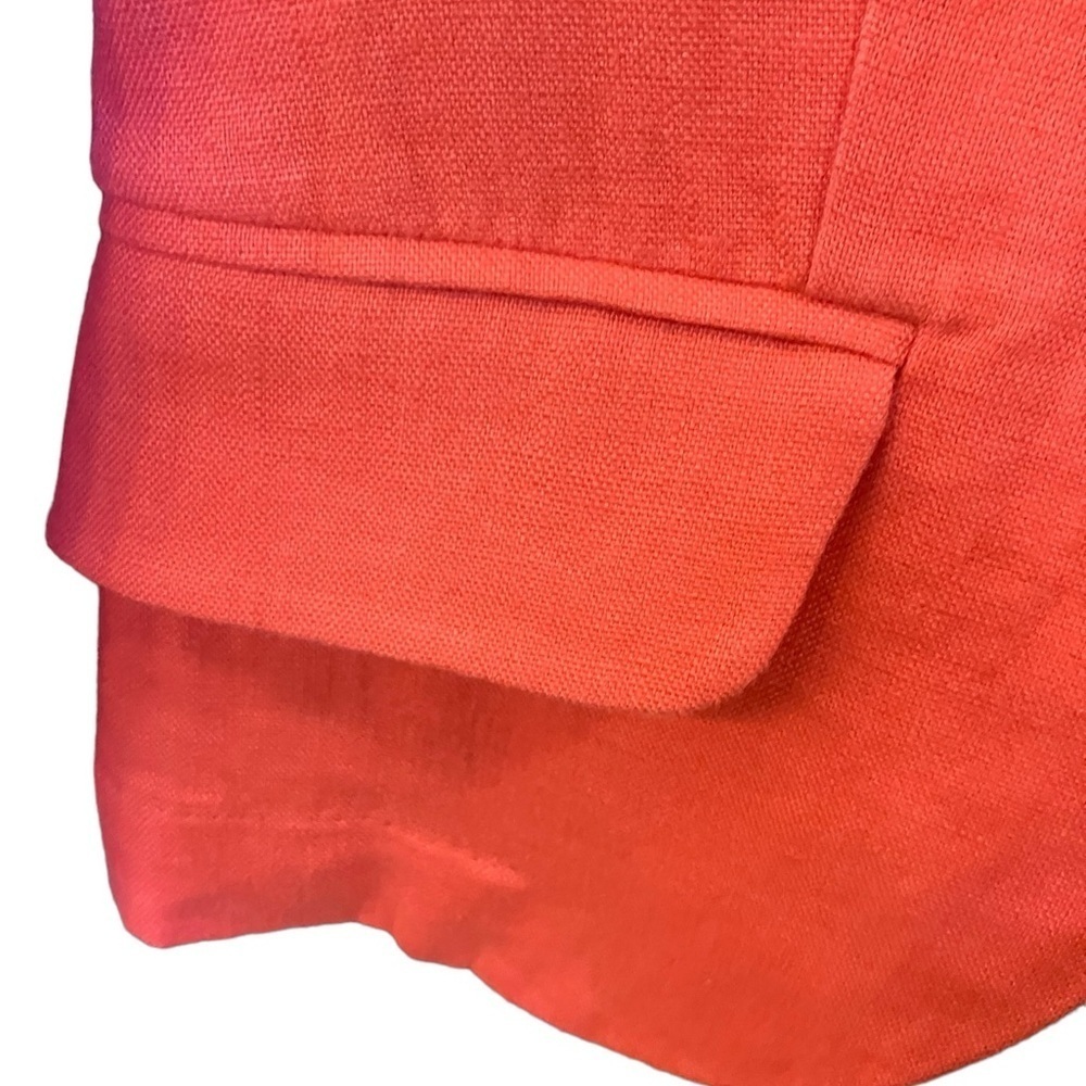 Olivia Moon Linen Blazer Coral Medium - Picture 9 of 12